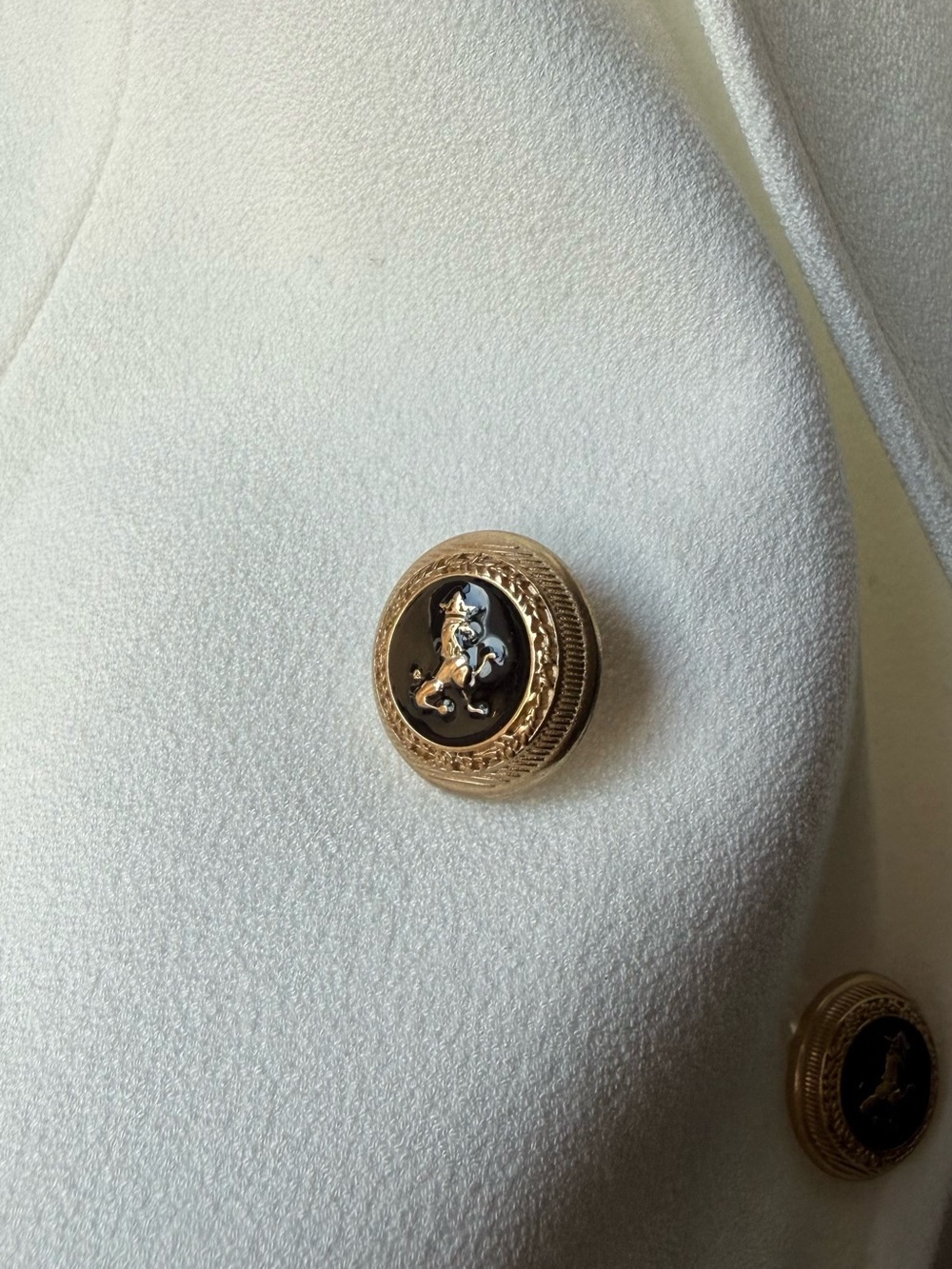 ZARA Double Breasted Cream Blazer - Picture 3 of 5